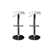 Lot de 2 tabourets de bar / cuisine CAPSULE blanc image pub1