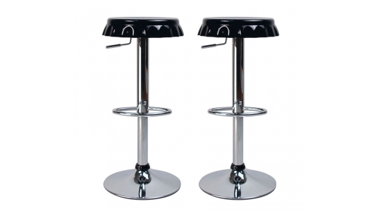 Lot de 2 tabourets de bar / cuisine Capsule noir image 1