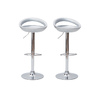 Lot de 2 tabourets de bar / cuisine COMET argent image pub1