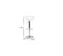 Lot de 2 tabourets de bar / cuisine COMET blanc image 1