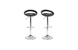 Lot de 2 tabourets de bar / cuisine COMET noir image 2
