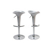 Lot de 2 tabourets de bar / cuisine GALAXY argent image pub1