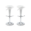 Lot de 2 tabourets de bar / cuisine GALAXY blanc image pub1
