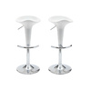 Lot de 2 tabourets de bar / cuisine GALAXY blanc image pub1