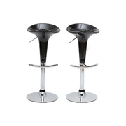 Lot de 2 tabourets de bar / cuisine GALAXY noir image pub1