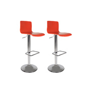 Lot de 2 Tabourets de bar / cuisines ajustables NEWSURF Rouge image pub1