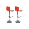 Lot de 2 Tabourets de bar / cuisines ajustables NEWSURF Rouge image pub1