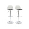 Lot de 2 tabourets de bar design blancs et noirs STEEVY