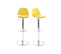 Lot de 2 tabourets de bar design jaunes STEEVY