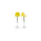 Lot de 2 tabourets de bar design jaunes STEEVY