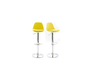 Lot de 2 tabourets de bar design jaunes STEEVY