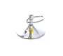 Lot de 2 tabourets de bar design jaunes STEEVY