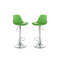Lot de 2 tabourets de bar design verts STEEVY