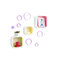 Lot de 3 &eacute;tag&egrave;res design bicolore NEW POP