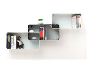 Lot de 3 &eacute;tag&egrave;res design blanches et noire modulables KLIXO