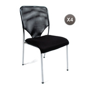 Lot de 4 chaises visiteurs TOMMY image pub1