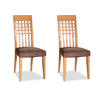 Lot de deux chaises bois ch&ecirc;ne clair REBECCA