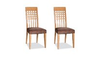 Lot de deux chaises bois ch&ecirc;ne clair REBECCA