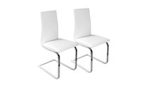 Lot de deux chaises design blanches CARYS