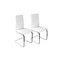 Lot de deux chaises design blanches CARYS