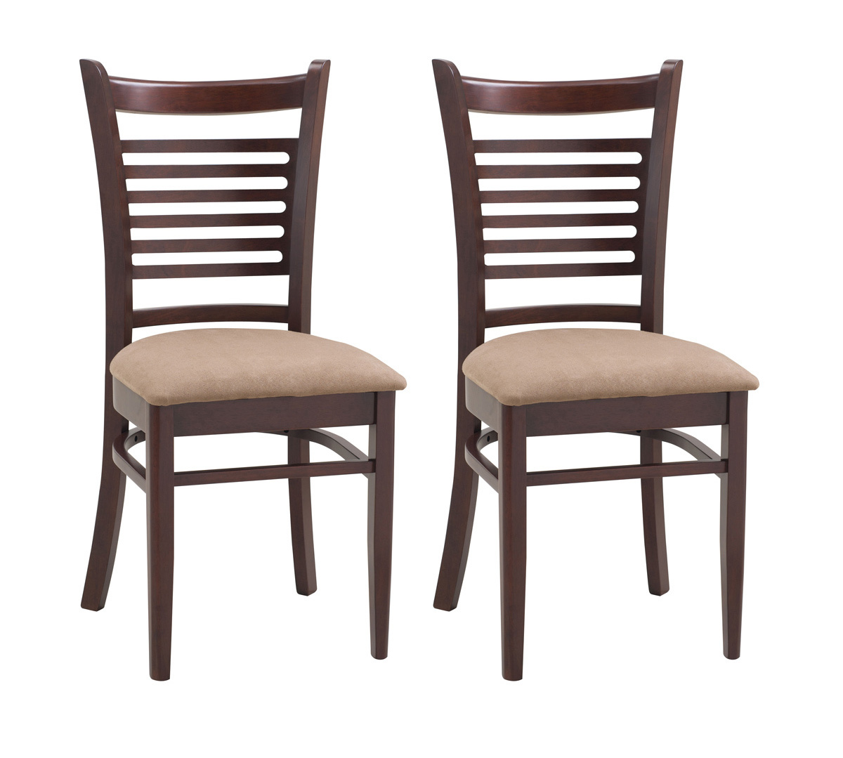 Lot de deux chaises weng&eacute; en ch&ecirc;ne CATHY