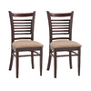 Lot de deux chaises weng&eacute; en ch&ecirc;ne CATHY