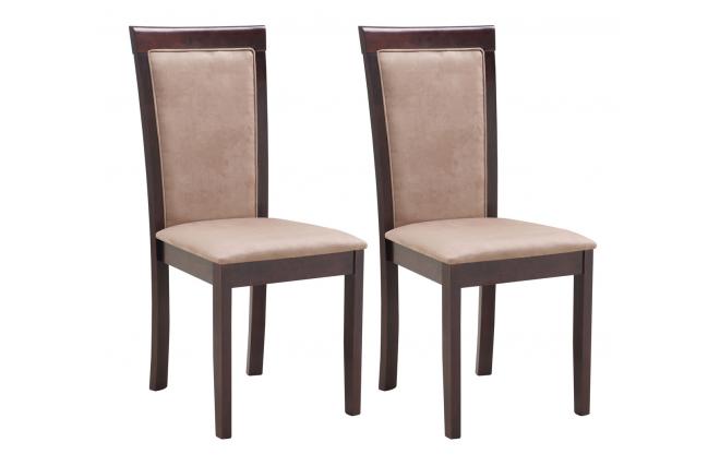 Lot de deux chaises weng&eacute; en ch&ecirc;ne JUDY