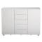 Meuble de rangement blanc NEW YORK 5 tiroirs et 2 portes 