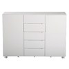 Meuble de rangement blanc NEW YORK 5 tiroirs et 2 portes  image pub1