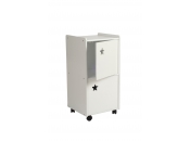 Meuble de rangement enfant 2 portes blanc ETOILE