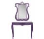 Meuble de salle de bains / console baroque violet Louisa