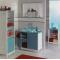 Meuble de salle de bains / rangement bleu turquoise Tropic