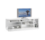 Meuble TV design laqu&eacute; blanc amovible TROYE