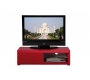 Meuble TV design laqu&eacute; framboise TIA