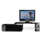 Meuble TV design laqu&eacute; noir amovible TROYE