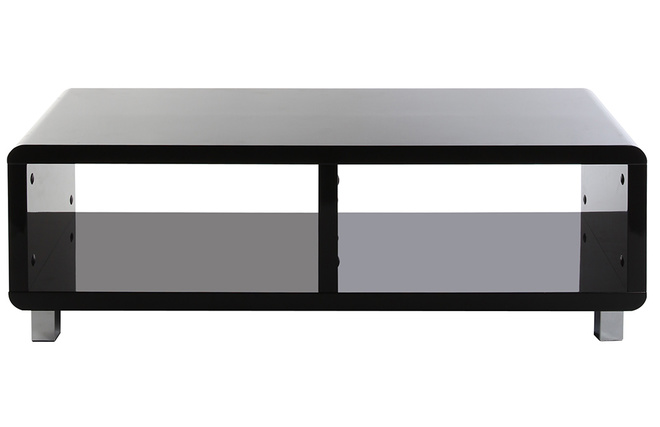 Meuble TV design laqu&eacute; noir PIXY