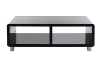 Meuble TV design laqu&eacute; noir PIXY