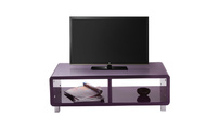 Meuble TV design laqu&eacute; violet PIXY