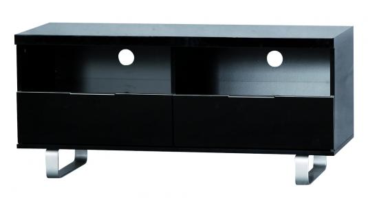 Meuble tv design noir  2 casiers et 2 tiroirs LEA image 1