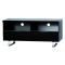 Meuble tv design noir  2 casiers et 2 tiroirs LEA
