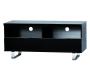Meuble tv design noir  2 casiers et 2 tiroirs LEA image 1