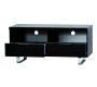 Meuble tv design noir  2 casiers et 2 tiroirs LEA image 2