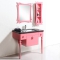 Meubles de salle de bain : vasque, meuble sous vasque, &eacute;tag&egrave;re et miroir VICKY