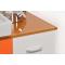 Meubles de salle de bains orange Pop : vasque, meuble sous vasque et miroir
