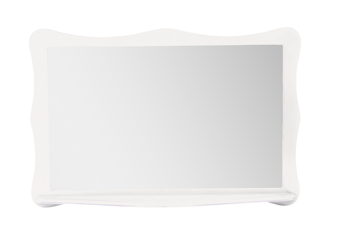 Miroir baroque blanc avec tablette Louisa