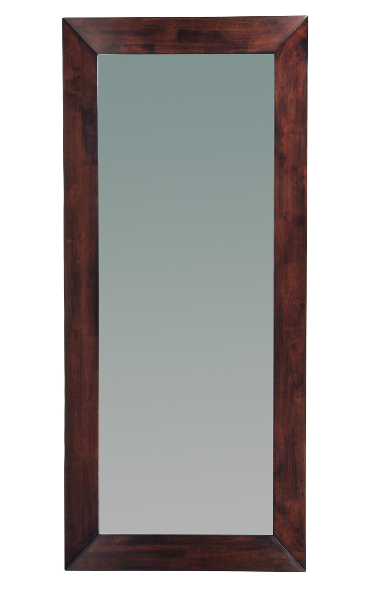 Miroir mural en bois 80 x 180 cm weng&eacute; Daffodil