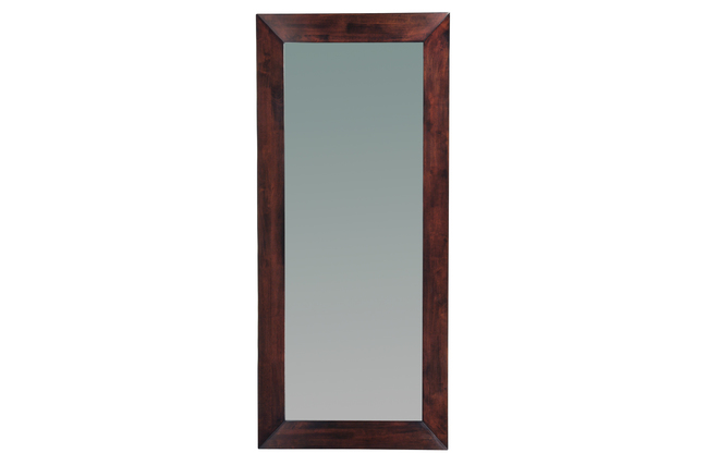 Miroir mural en bois 80 x 180 cm weng&eacute; Daffodil