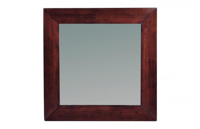 Miroir mural en bois 80 x 80 cm weng&eacute; Daffodil