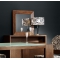 Miroir mural en bois 80 x 80 cm weng&eacute; Daffodil