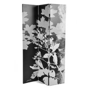 Paravent 3 vantaux FLORA bois et tissu image pub1
